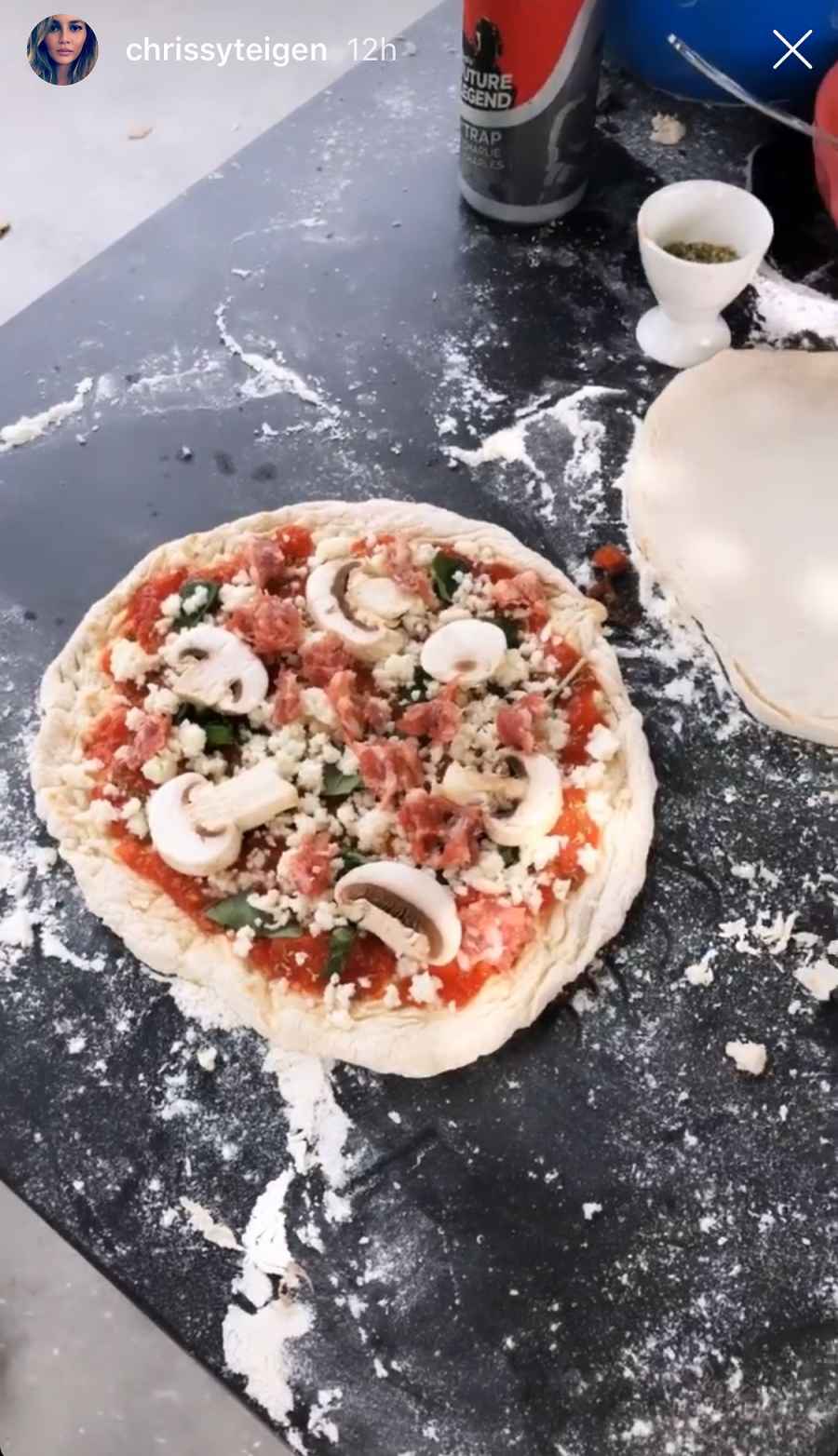 Chrissy Teigen Instagram Homemade Pizza European Vacation