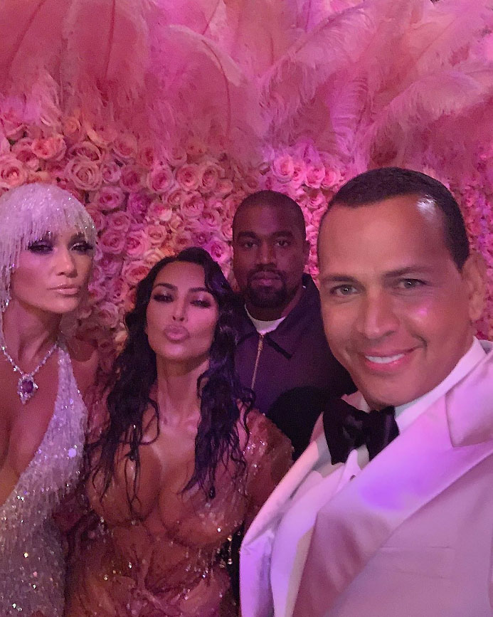 Alex Rodriguez, Jennifer Lopez, Kim Kardashian, Kayne West Celebrity Selfies