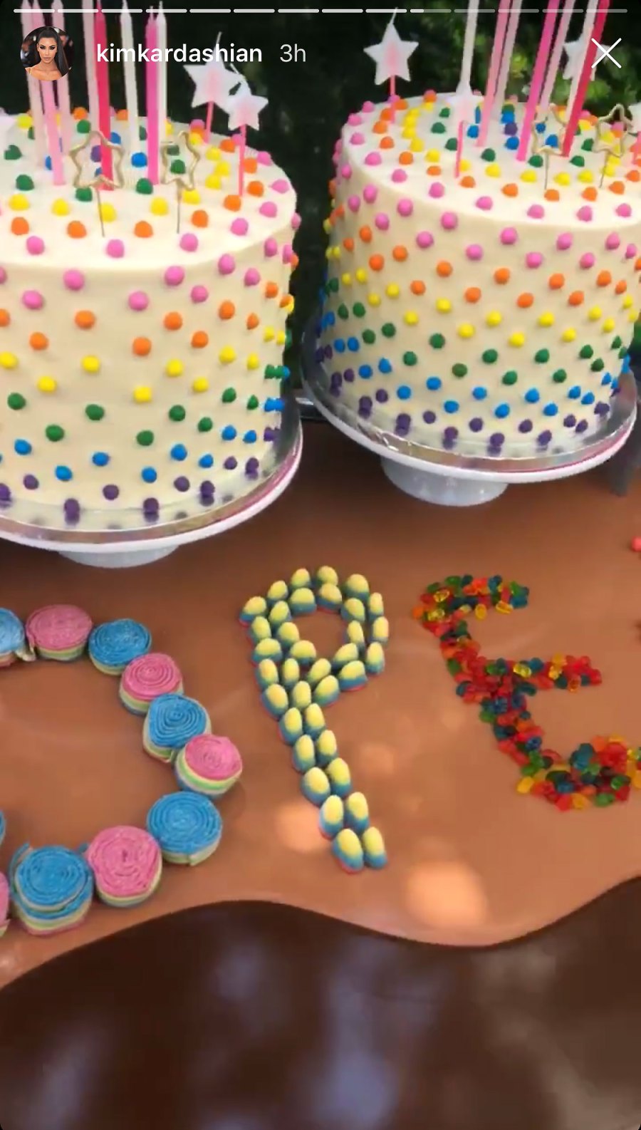 Colorful Birthday Cakes and Candy