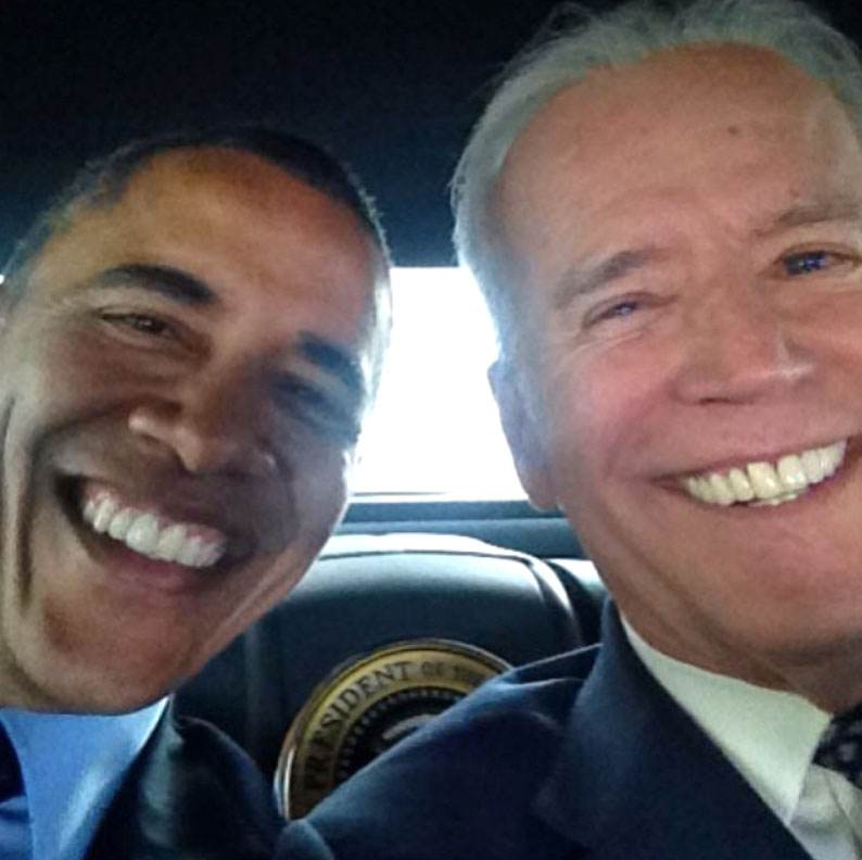 Barack Obama and Joe Biden Celebrity Selfies