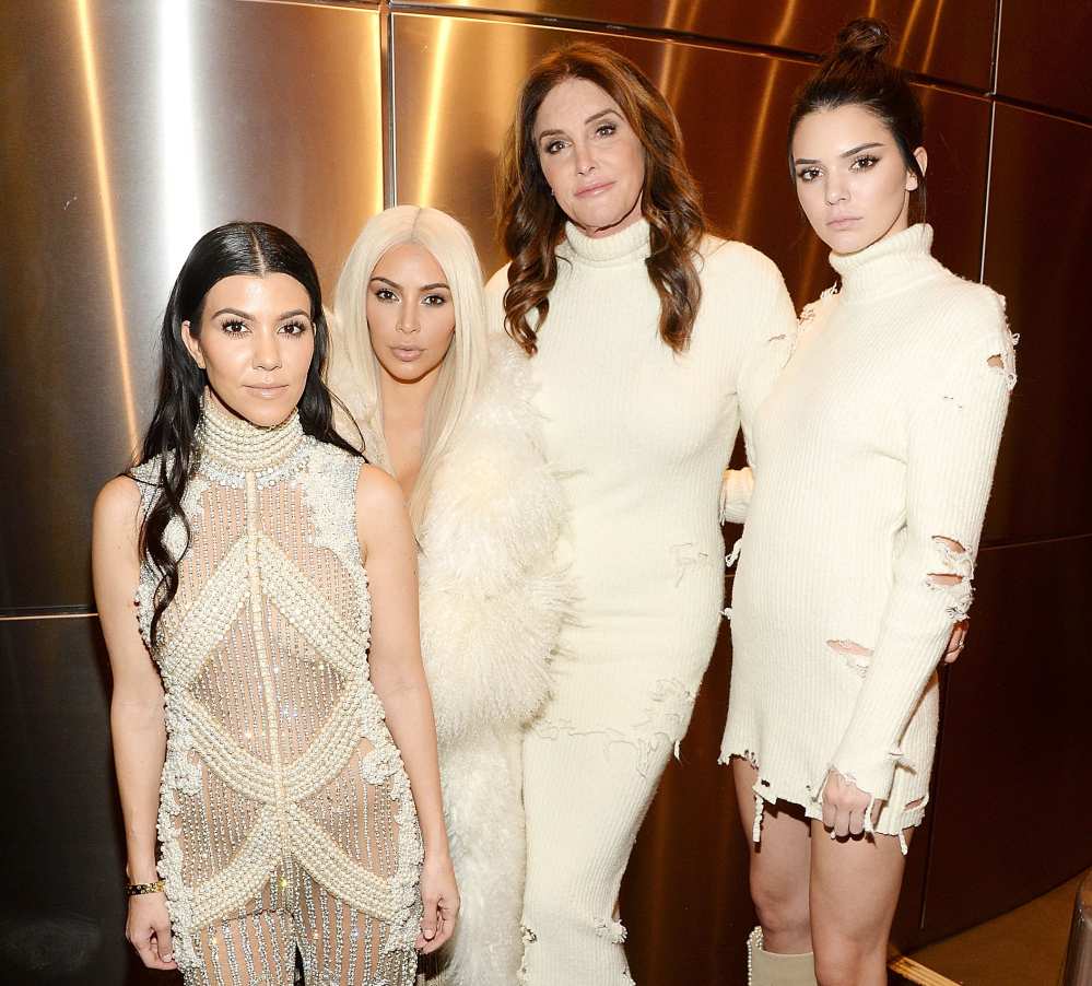 Kourtney Kardashian Kim Kardashian Kendall Jenner Caitlyn Jenner at Kanye West Yeezy Season 3 Seemingly Shades Tristan Thompson Fathers Day 2019