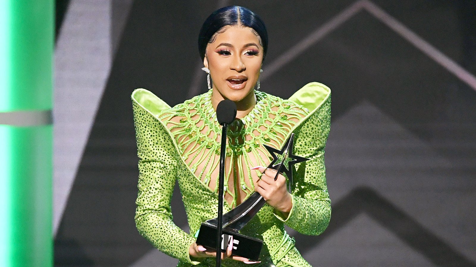 Cardi B Accepts Album of the Year Onstage at the 2019 BET Awards
