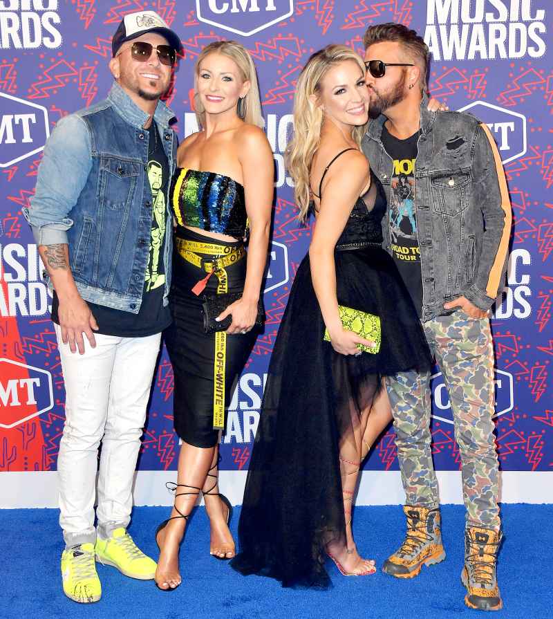 Chris-Lucas-and-Preston-Brust-of-LOCASH-with-Kaitlyn-Lucas-and-Kristen-Brust-CMT-awards-2019