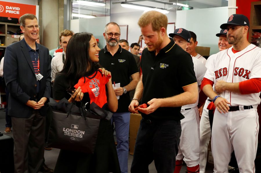 Duchess Meghan Accompanies Prince Harry to History-Making MLB London Series, Receives Red Sox, Yankees Onesies for Archie