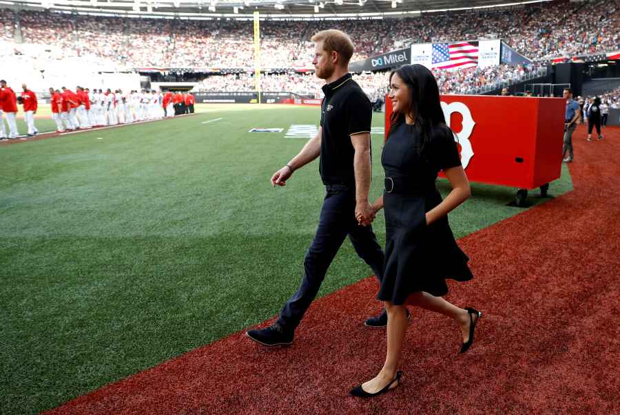 Duchess Meghan Accompanies Prince Harry to History-Making MLB London Series, Receives Red Sox, Yankees Onesies for Archie