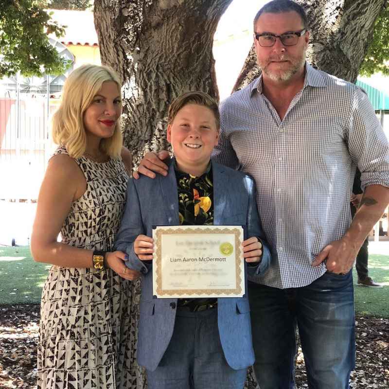 Graduating Celebrity Kids Liam McDermott Tori Spelling Dean
