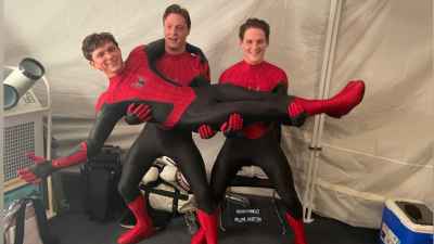 Tom Holland and his stunt doubles
