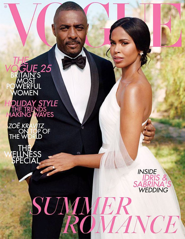 Idris Elba Sabrina Dhowre British Vogue Cover Wedding