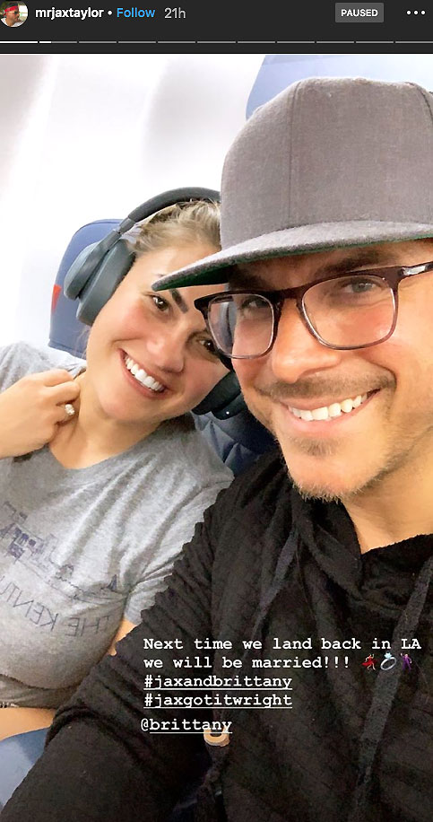 Jax Taylor and Brittany Cartwright Selfie On Plane