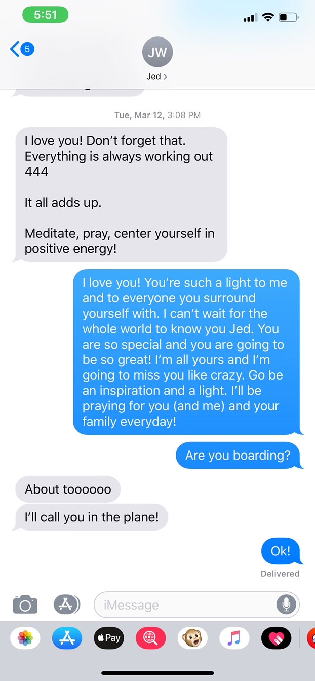 Jed Wyatt Text Message To Haley Stevens