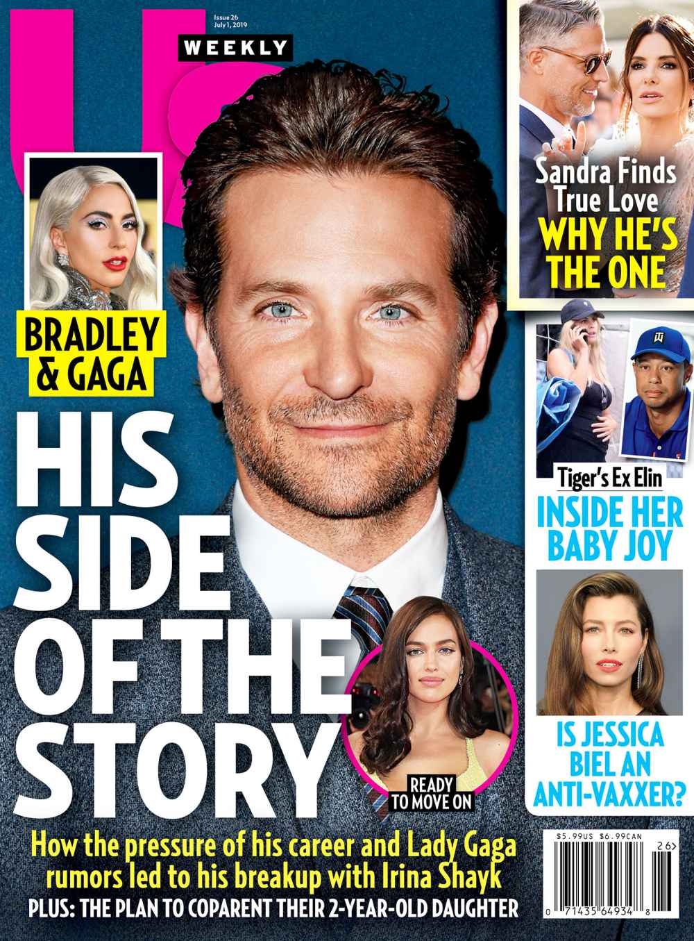 UW2619 Us Weekly Cover Bradley Cooper and Irina Shayk Split Joe Jonas Sophie Turner Zoe Kravitz Karl Glusman to Wed on the Same Day