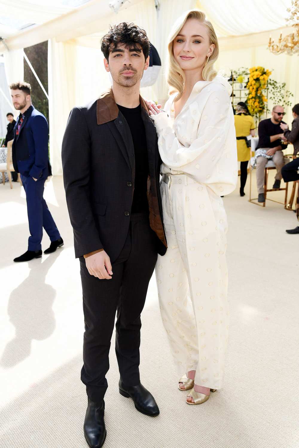Joe Jonas & Sophie Turner Wear Red to Pre-Wedding Dinner, All