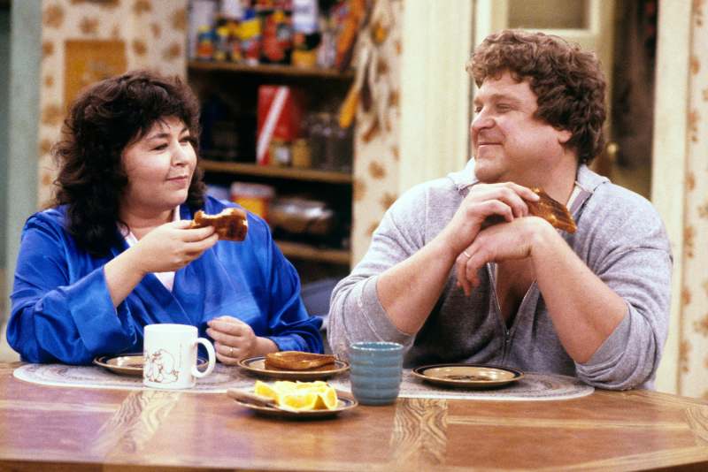 John Goodman TV Dad Eating Toast With Roseanne Barr