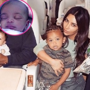 Kim Kardashian Shares First Photo of 1-Month-Old Son Psalm With Older Brother Saint