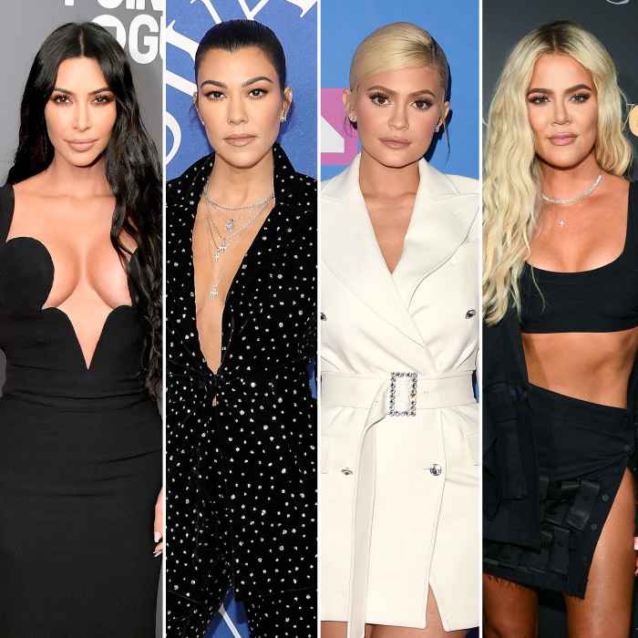 Kim Kardashian and Kourtney Kardashian and Kylie Jenner and Khloe Kardashian
