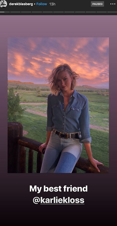Karlie Kloss Wearing Denim At Sunset
