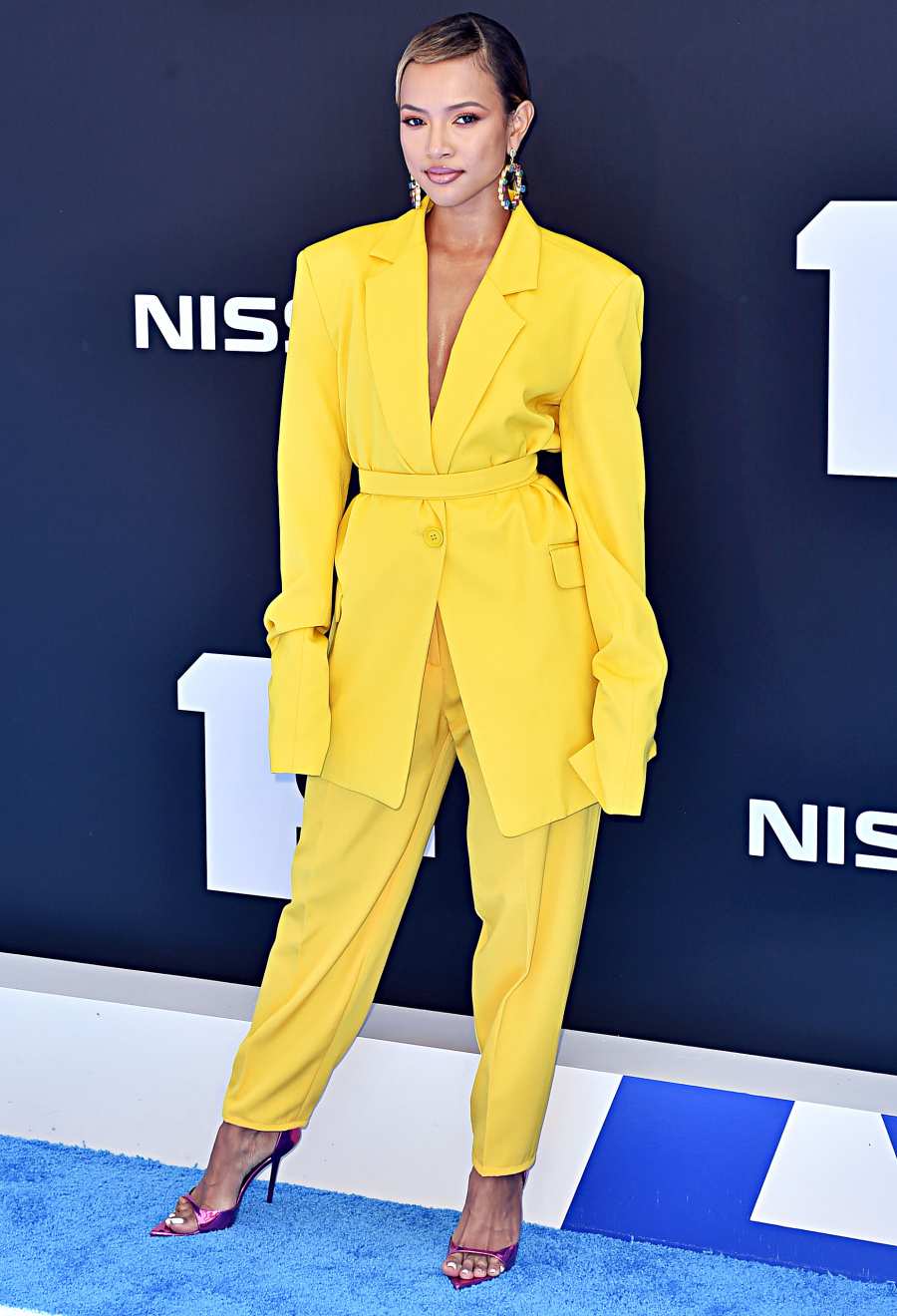 Karrueche Tran Yellow Pantsuit BET Awards June 23, 2019