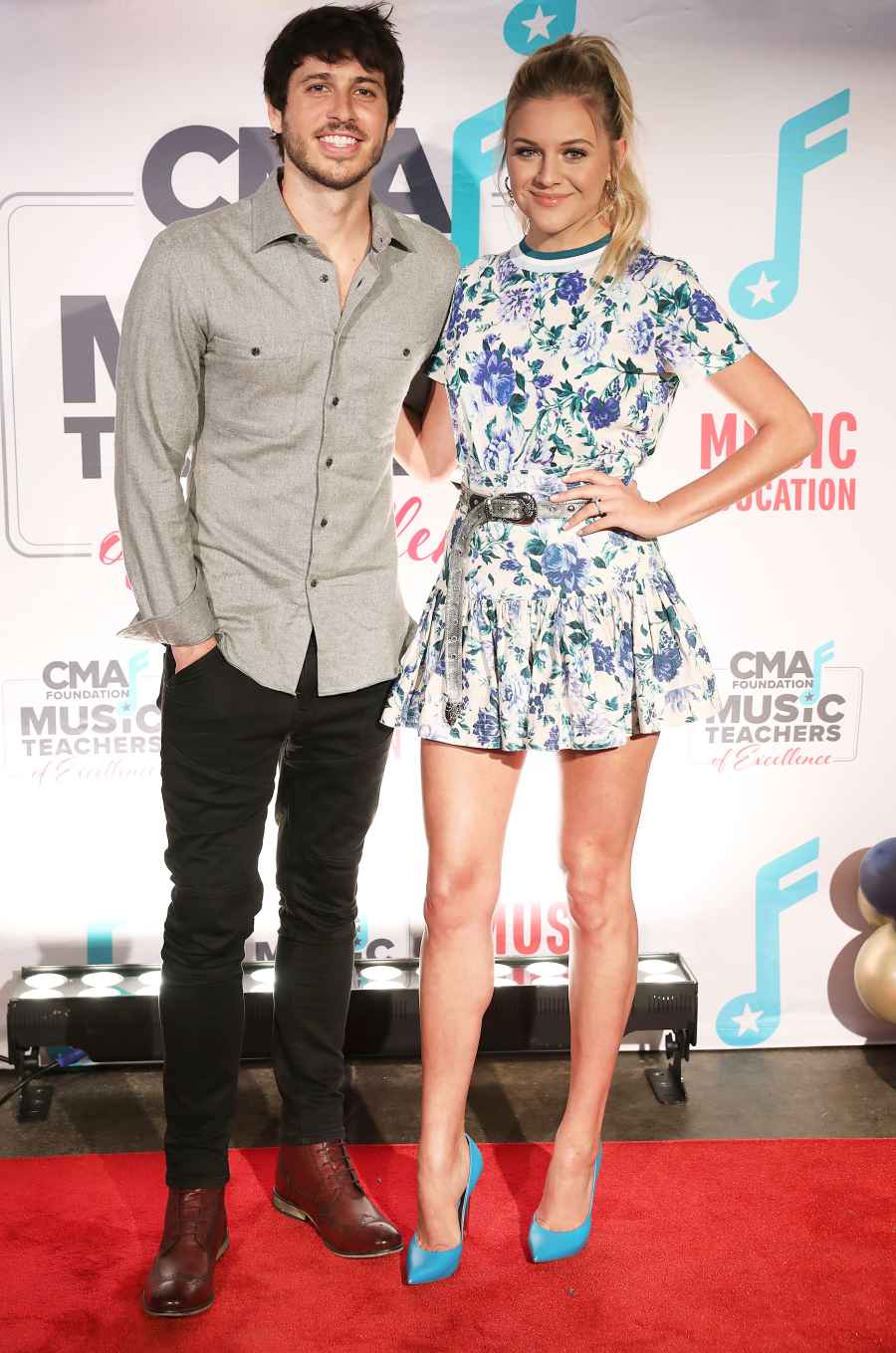 Morgan Evans and Kelsea Ballerini Blue Florals April 30, 2019