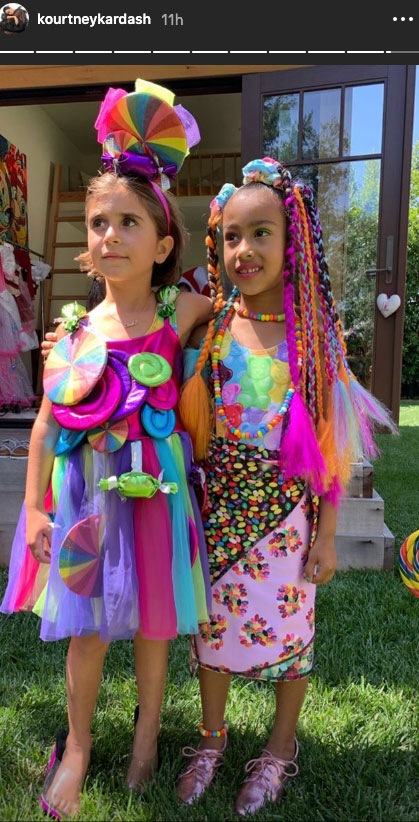 Kim and Kourtney Kardashian Throw a Candy Land-Themed Birthday Party for North and Penelope