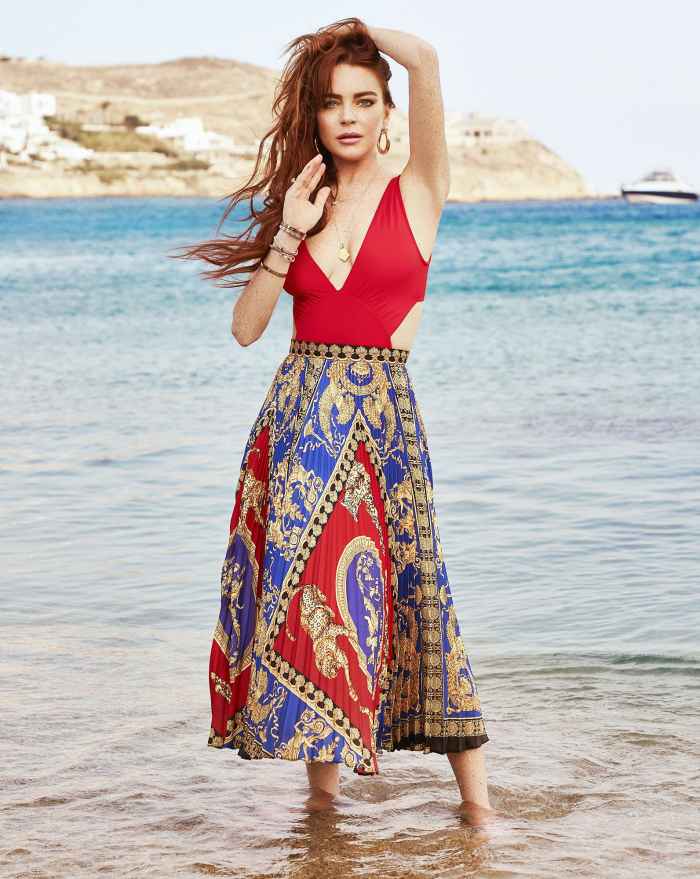 Lindsay Lohan in a Red Bathing Suit on the Beach Lindsay Lohan's Beach Club Show Canceled