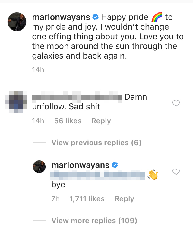 Marlon Wayans Claps Back Troll Over His Daughter Sexuality