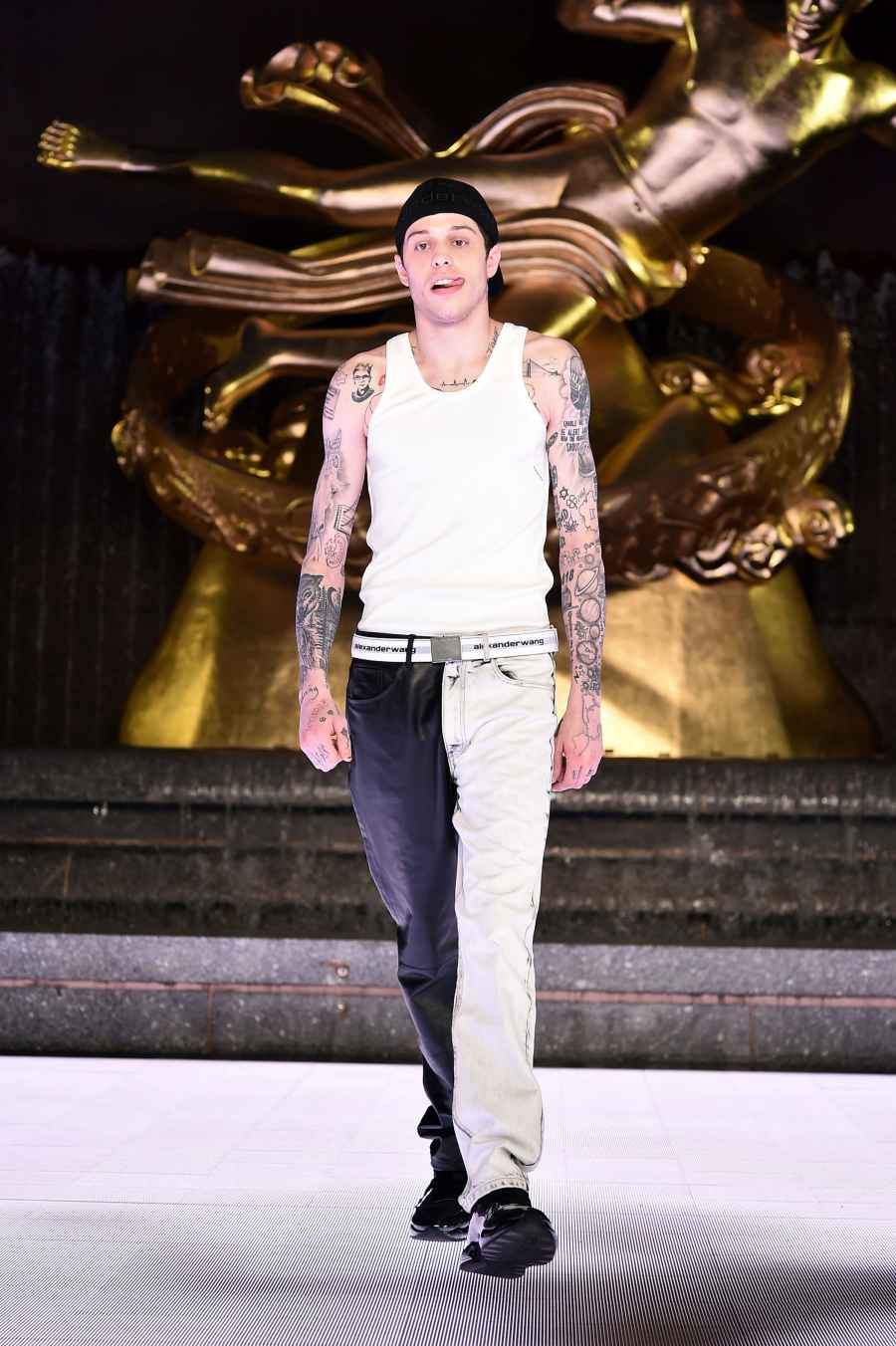 Pete Davidson Started Out 'Awkward' But Finished 'Confident' in Runway Debut at Alexander Wang Fashion Show