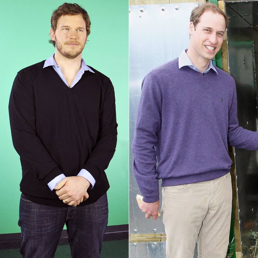 Prince William Chris Pratt Birthday Style Sweater Button Down Shirt