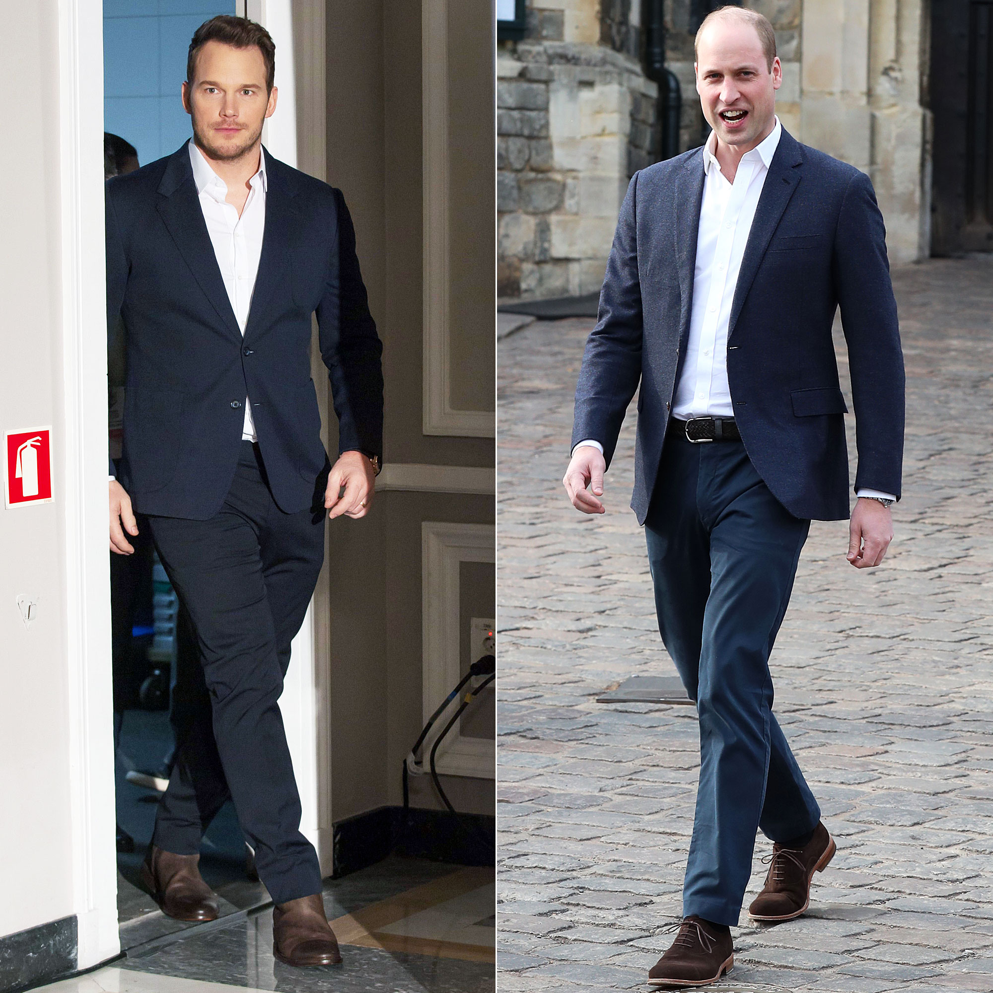 Prince William Chris Pratt Birthday Style Blazers