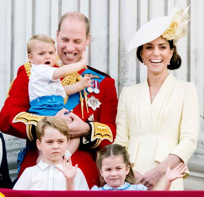 Prince Louis, Prince George Prince William Princess Charlotte and Duchess Kate at Trooping the Colour Prince William Shares Response Kids Came Out LGBTQ