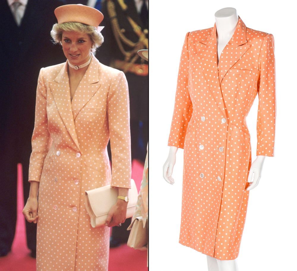 Princess Diana Dress Auction Peach Coatdress