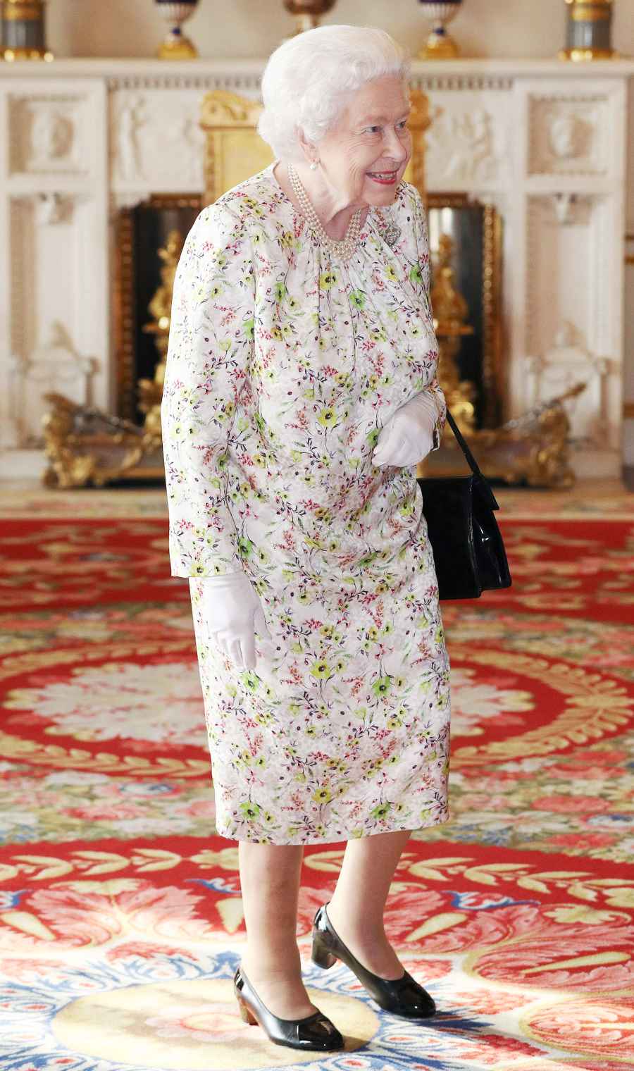 Queen Elizabeth Floral Dress June 25, 2019