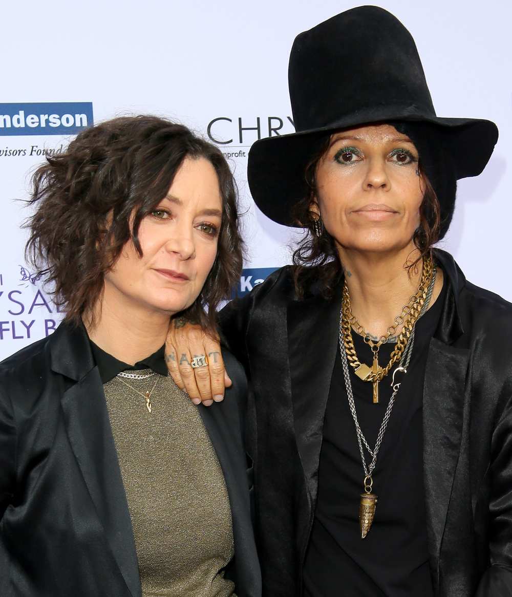 Sara Gilbert and Linda Perry Exit View