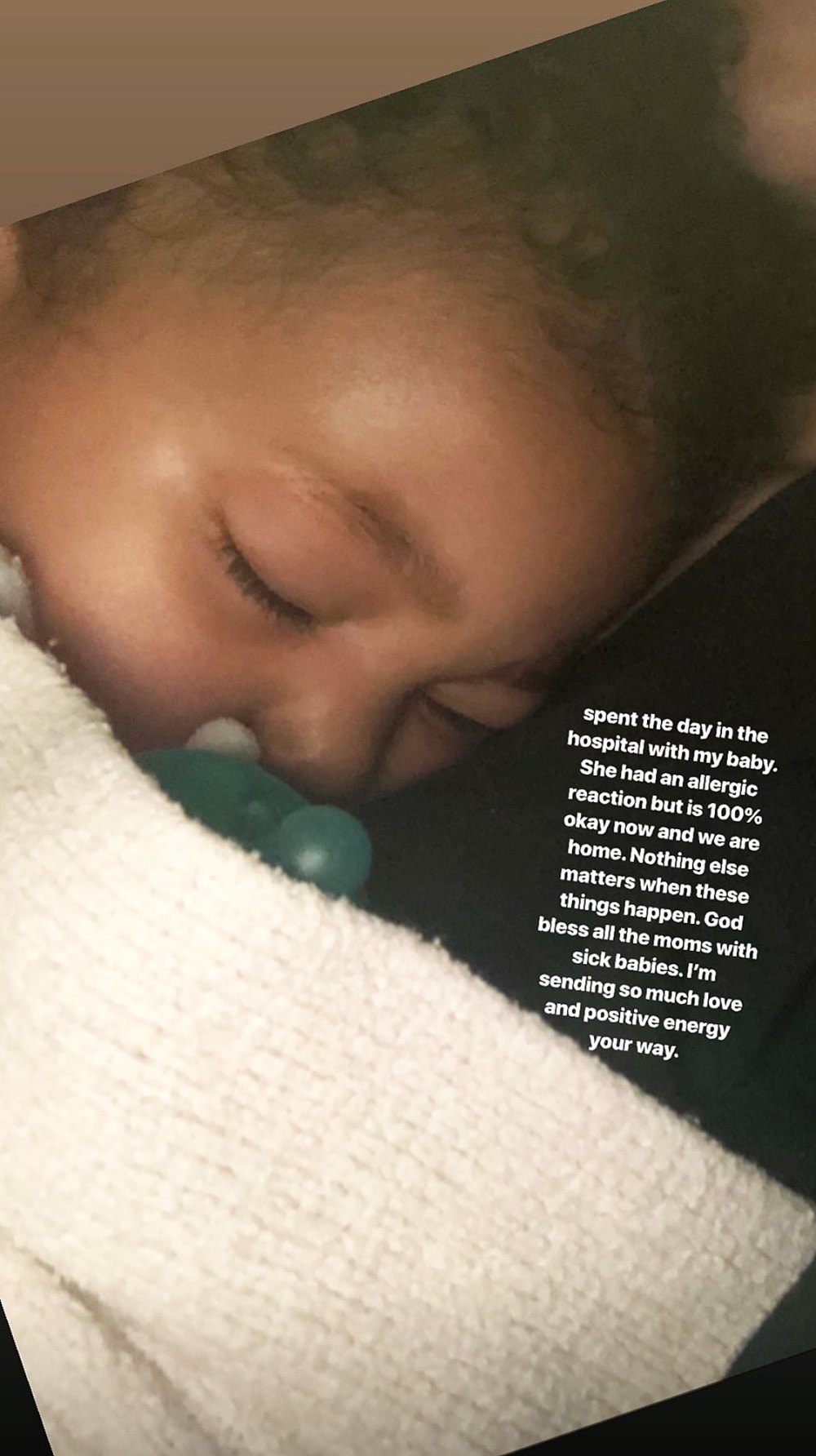 Stormi Allergic Reaction Hospital