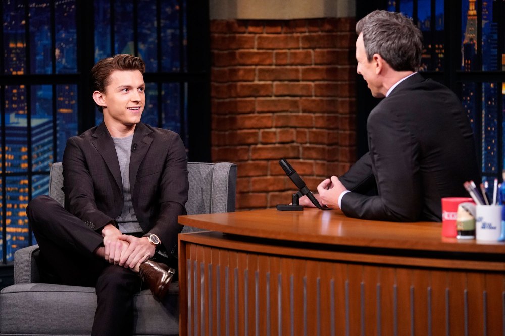 Tom Holland and Seth Meyers on Late NIght