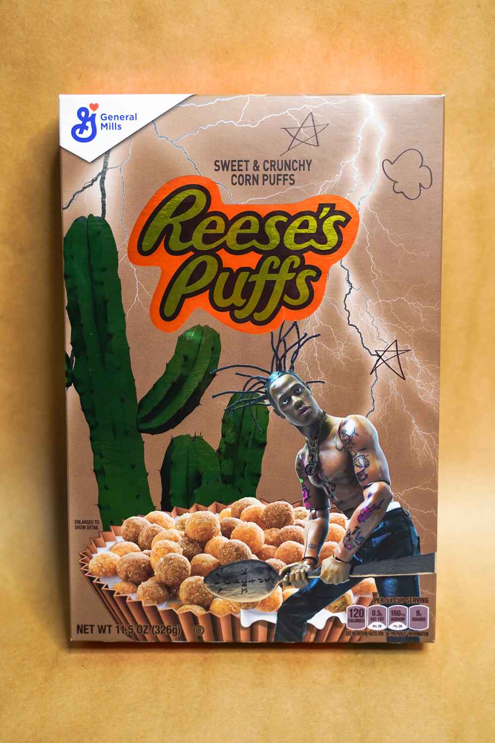 Travis Scott Reese’s Puffs Special-Edition Cereal Boxes Kylie Jenner