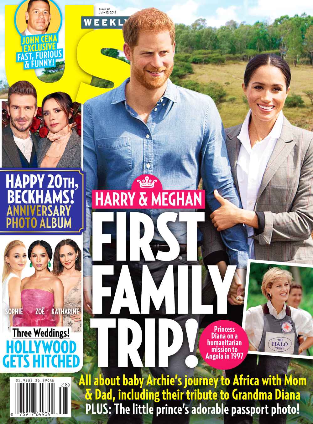 UW2819 Us Weekly Cover Prince William Duchess Meghan Family Trip Africa