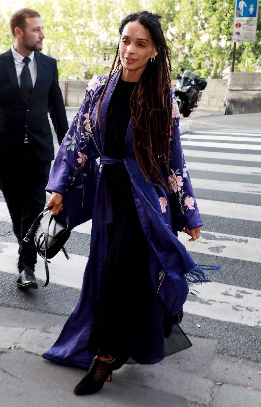 Zoe Kravitz Karl Glusman attend pre-wedding party French restaurant Lapérous Paris