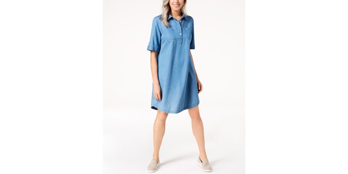 This Denim Dress That Goes From Work to Play With Ease Is on Sale