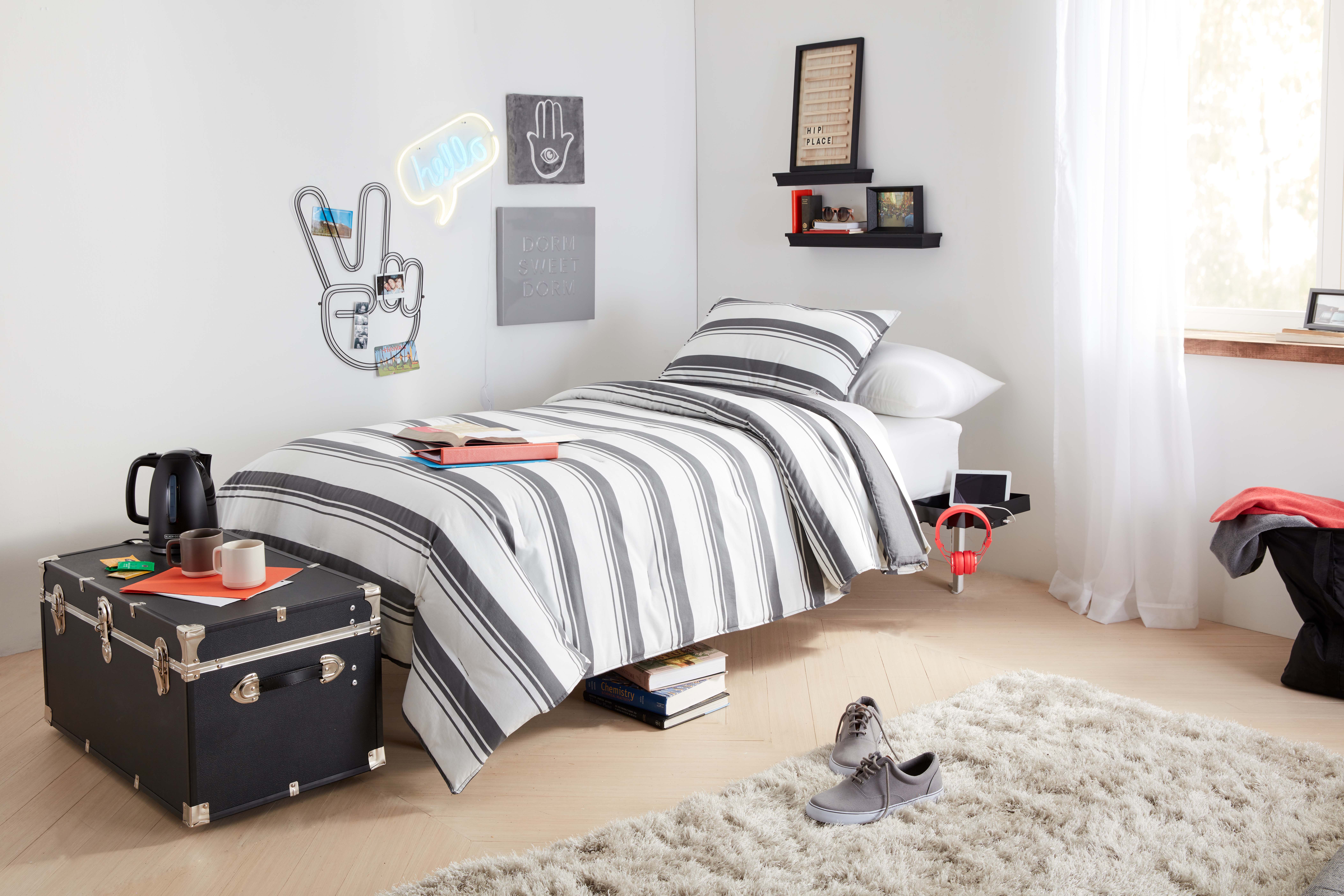 Room Essentials Dorm Bed Sheet Set XL Twin Grey w/ pocket! 