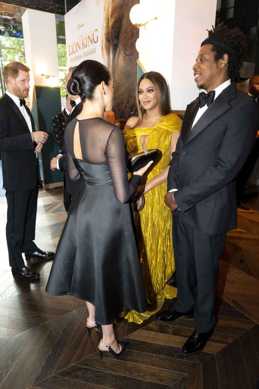 Beyonce and Duchess Meghan Sweetly Embrace Each Other at 'Lion King' Premiere