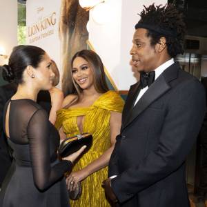 Beyonce and Duchess Meghan Sweetly Embrace Each Other at 'Lion King' Premiere