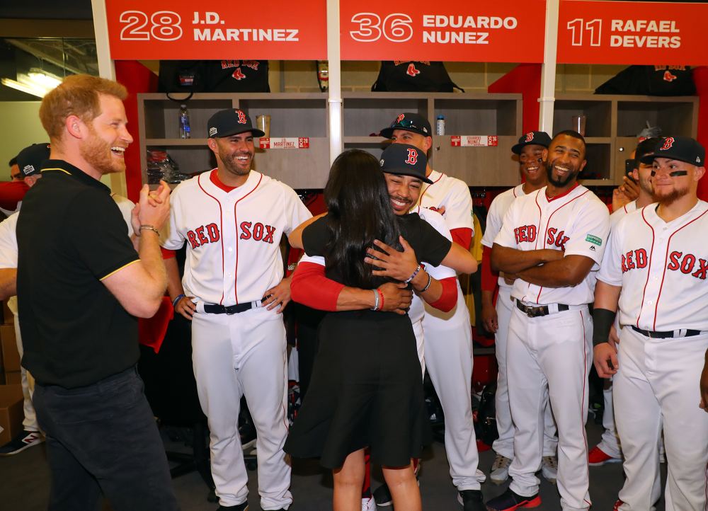 Boston Red Sox Mookie Betts Meghan Markle Hug