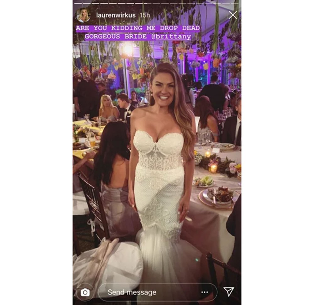 Brittany Cartwright Wedding Dress Instagram