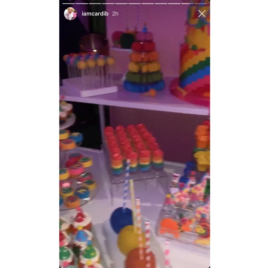 Cardi B Celebrates Kulture Birthday Rainbow Desserts