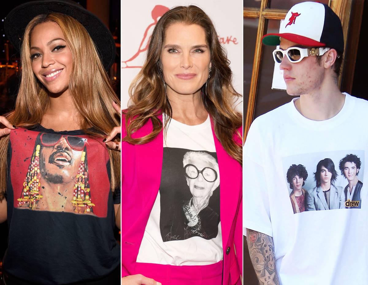 Celebs Wearing T-shirts to Show Love for Stars: Pics