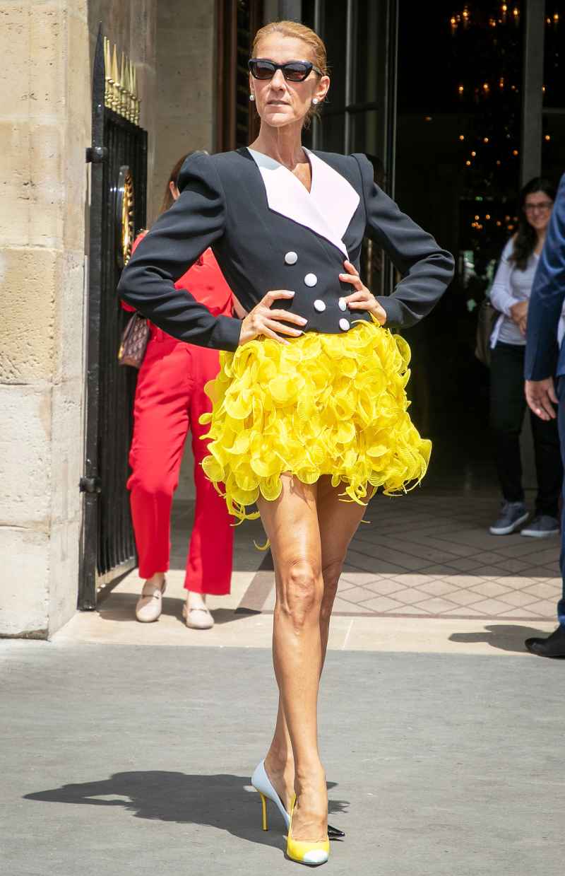 Celine Dion Yellow Skirt June 30, 2019