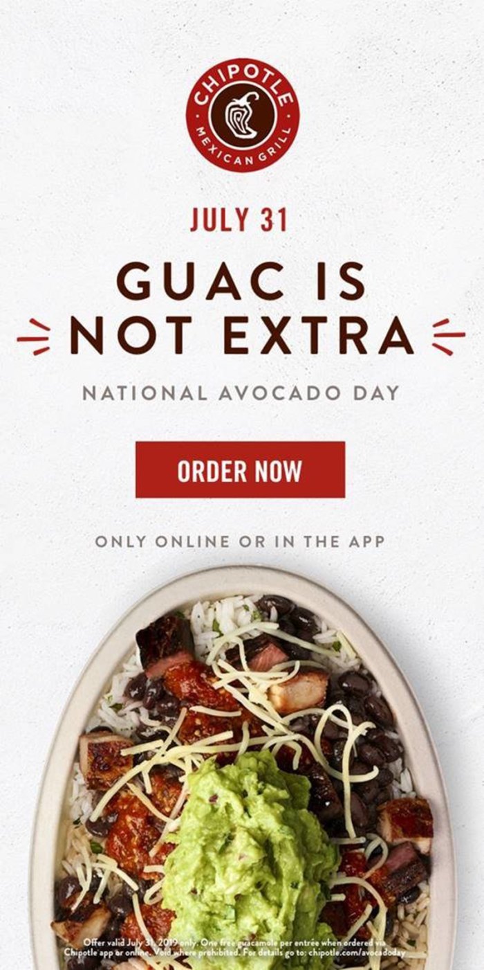 Chipotle to Give Away Free Guacamole in Honor of National Avocado Day