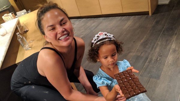 Chrissy Teigen, John Legend Make Chocolates With Daughter Luna
