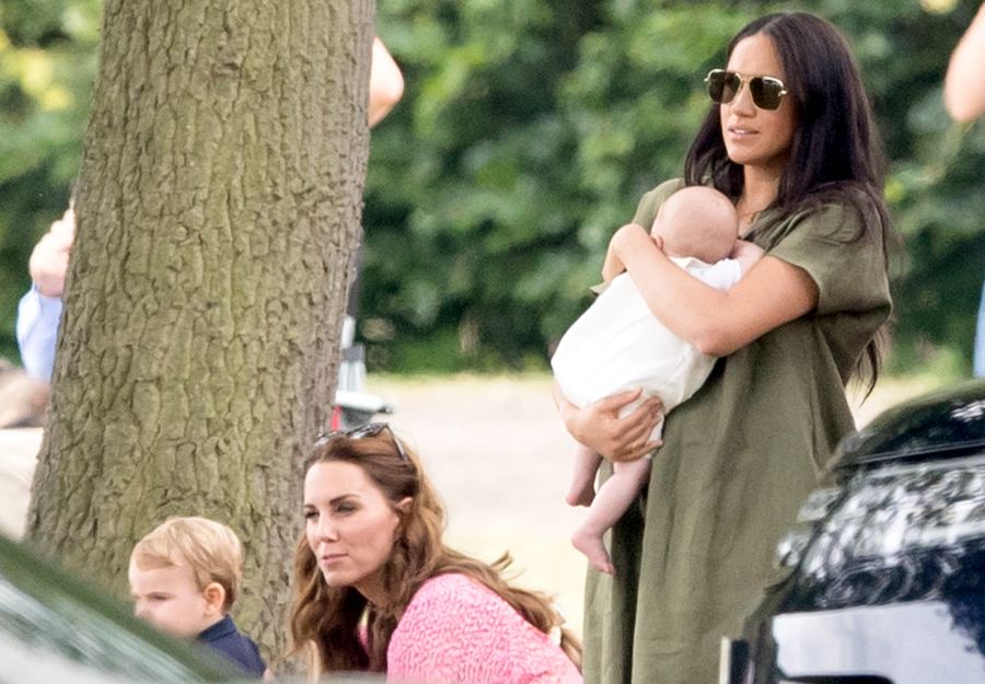 Duchess-Meghan-Duchess-Kate-Archie-Louis-Polo-Match