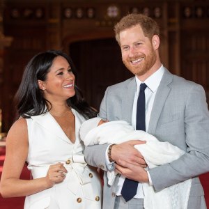 Duchess Meghan with Prince Harry and Baby Archie